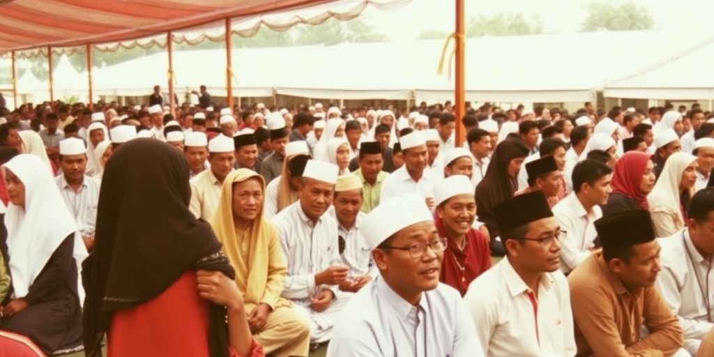 Gambar berkumpulnya Nahdlatul Ulama di Indonesia.